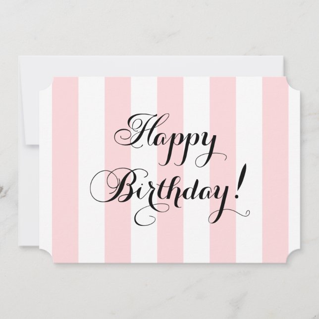 Elegant Happy Birthday Karte (Vorderseite)
