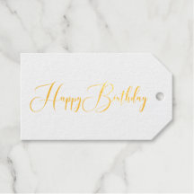 Elegant Happy Birthday Script Schriftart Gold