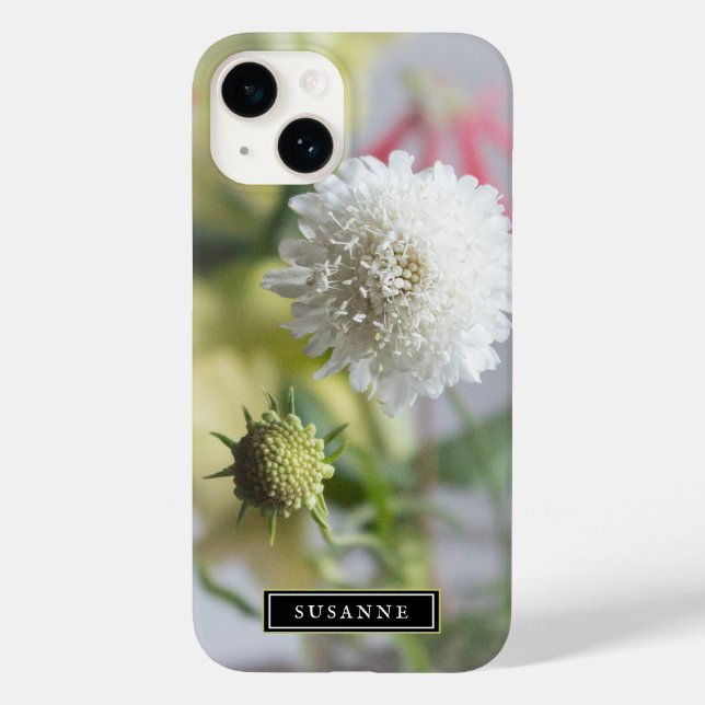 Elegant Happy Blume iPhone Case (Rückseite)