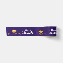 Elegant Happy Diwali Custom Satin Ribbon Satinband