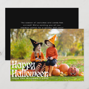 Elegant Happy Halloween Foto Halloween Karte