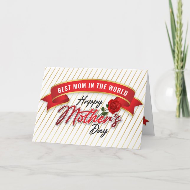Elegant Happy Mother Day Card Karte (Vorderseite)