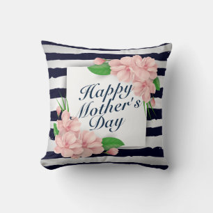 Elegant Happy Mother Day Floral Frame   Kissen