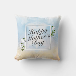 Elegant Happy Mother Day Floral Frame   Kissen
