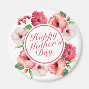 Elegant Happy Mother Day Floral Frame Magnet