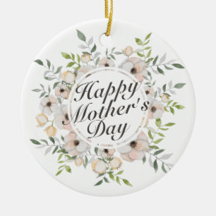 Elegant Happy Mother's Day Blumenrahmen Ornament