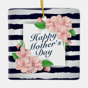 Elegant Happy Mother's Day Blumenrahmen Ornament