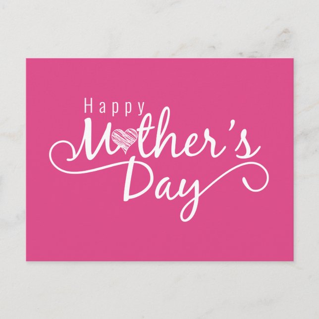 Elegant Happy Mother's Day Calligraphy | Postkarte (Vorderseite)