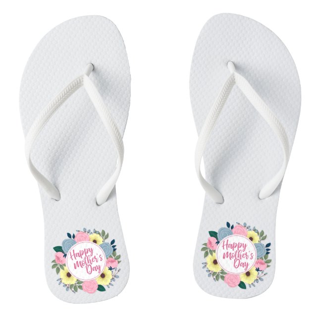 Elegant Happy Mother's Day Floral | Flip Flops (Fußbett)