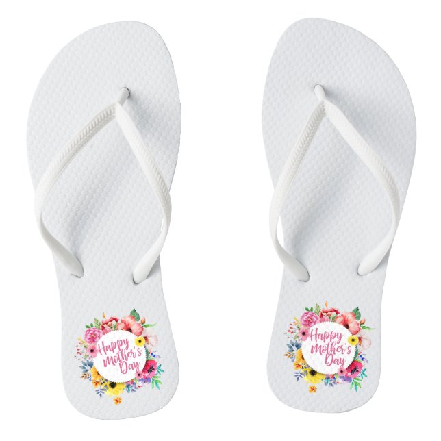 Elegant Happy Mother's Day Floral | Flip Flops (Fußbett)