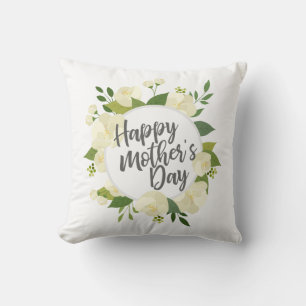 Elegant Happy Mother's Day Floral   Kissen