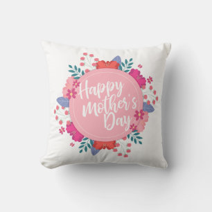 Elegant Happy Mother's Day Floral Kissen
