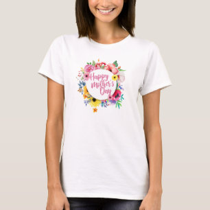 Elegant Happy Mother's Day Floral   Kreisel T-Shirt