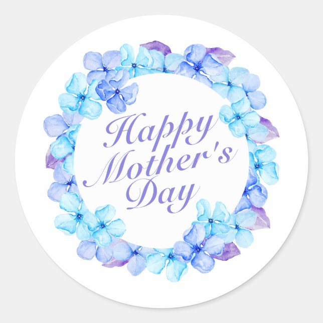 Elegant Happy Mother's Day Floral | SIEGEL Runder Aufkleber (Vorderseite)