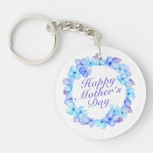 Elegant Happy Mother's Day Floral Wreath Schlüssel Schlüsselanhänger