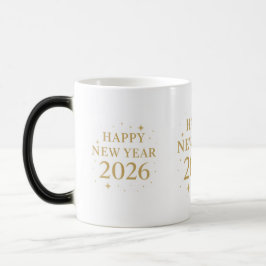 Elegant Happy New Year 2026 Coffee Mug Verwandlungstasse