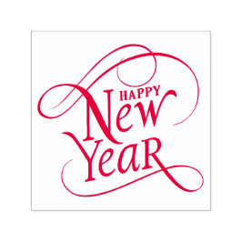 Elegant Happy New Year Permastempel