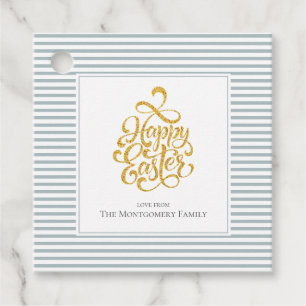 Elegant Happy Oaster Französisch Blau Streifen Ges Geschenkanhänger