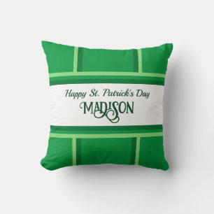 Elegant Happy St. Patrick's Day Individuelle Name Kissen