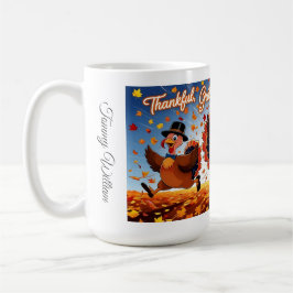 Elegant Happy Thanksgiving Türkei Kaffeetasse