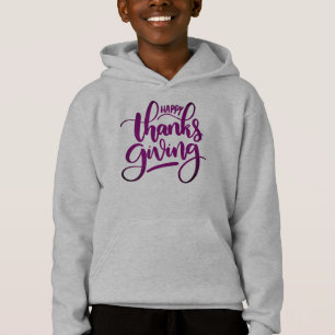 Elegant Happy Thanksgiving Typografie Hoodie