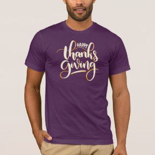 Elegant Happy Thanksgiving Typografie T-Shirt