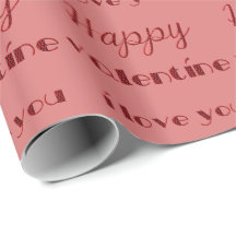 Elegant Happy Valentine Typografie Rot
