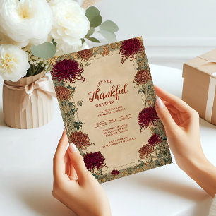 Elegant Harvest Floral Celebration Einladung