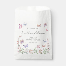 Elegant He Gives Me Butterflies Bridal Shower Geschenktütchen
