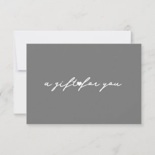 Elegant Heart Beauty-Geschenkgutschein Graue Karte