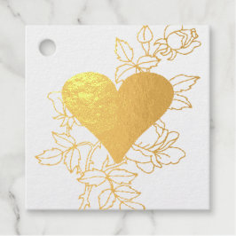 Elegant Heart Floral Geschenkanhänger