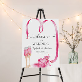 Elegant Hearts Champagne Glass Wedding