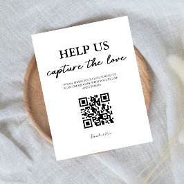 Elegant helfen uns, den QR-Code der Liebe zu erfas Sockelschild