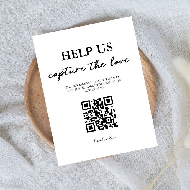 Elegant helfen uns, den QR-Code der Liebe zu erfas Sockelschild (Von Creator hochgeladen)