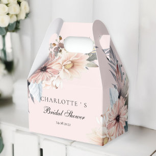 Elegant, Hellrosa und Pastell Boho Brautparty Geschenkschachtel