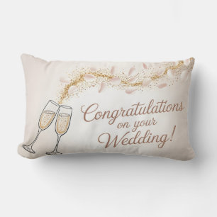 Elegant "Herzlichen Glückwunsch zu Ihrer Hochzeit" Lendenkissen