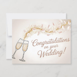 Elegant "Herzlichen Glückwunsch zu Ihrer Hochzeit" Postkarte