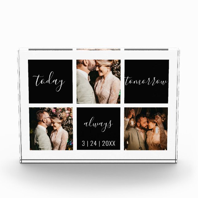 Elegant heute Morgen immer 3 Foto Keepake (Vorderseite)