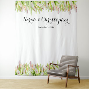 elegant   Hintergrund des Hochzeitsstils   Pink Tu Wandteppich