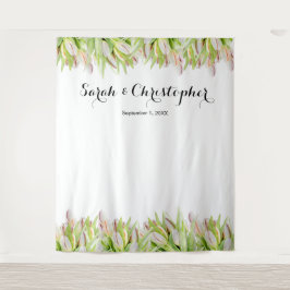 elegant | Hintergrund des Hochzeitsstils | Pink Tu Wandteppich