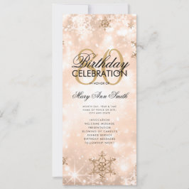 Élégant Hiver 80 Anniversaire Programme Rose Gold 