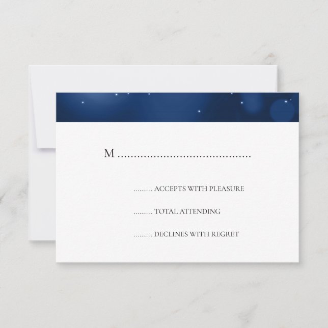 Elégant hiver Wonderland Noël Mariage RSVP (Devant)