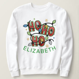 Elegant Ho Ho Ho Weihnachten Personalisiert Sweatshirt