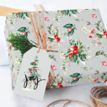 Elegant Holiday Berry Christmas  Geschenkpapier<br><div class="desc">Elegant Holiday Berry Christmas Wrapping Paper,  Wrapping paper roll,  Mint and Gray Berry Holiday Paper</div>