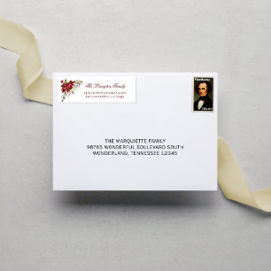 Elegant Holiday Poinsettia Adresse