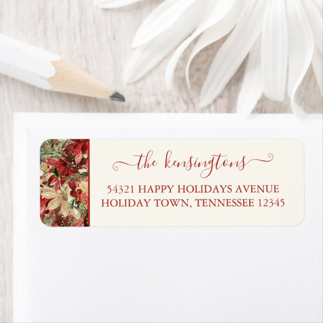 Elegant Holiday Poinsettia Weihnachtsansprache (Insitu)