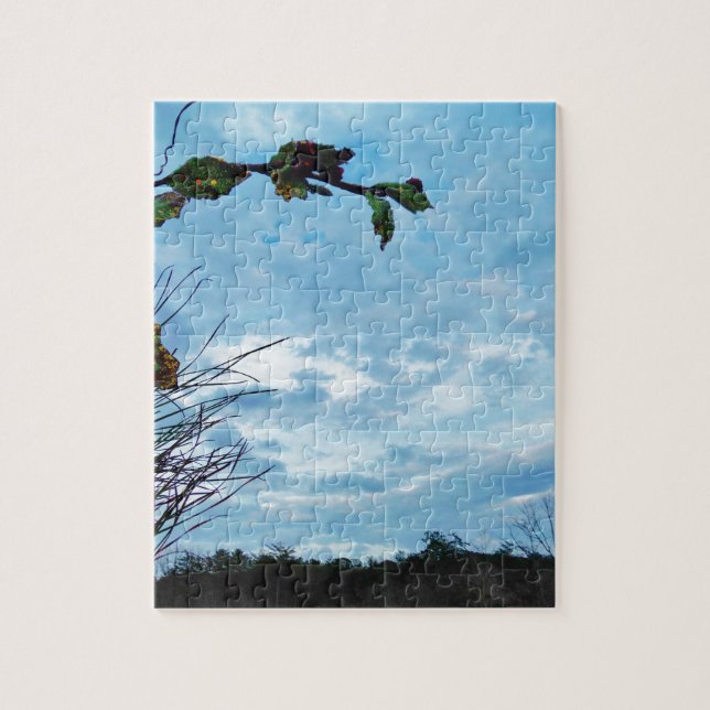 Elegant Holly Christmas, blauer Himmel (Vertikal)