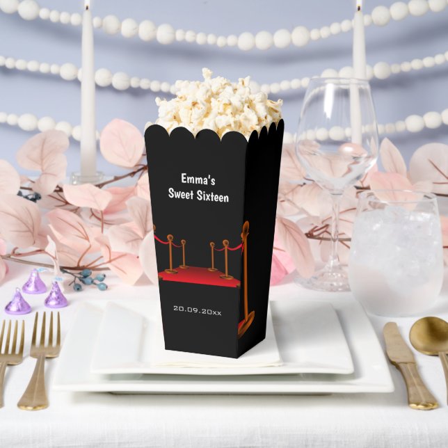 Elegant Hollywood Red Tepet Sweet 16 Birthday Geschenkschachtel (Hochzeit)