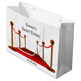 Elegant Hollywood Red Tepet Sweet 16 Birthday Große Geschenktüte