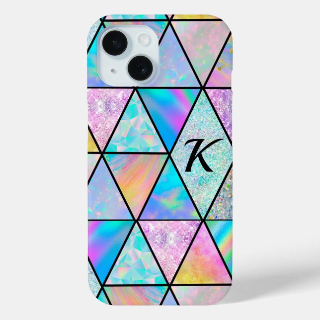 Elegant holografisch farbenfroh Case-Mate iPhone hülle (Rückseite)